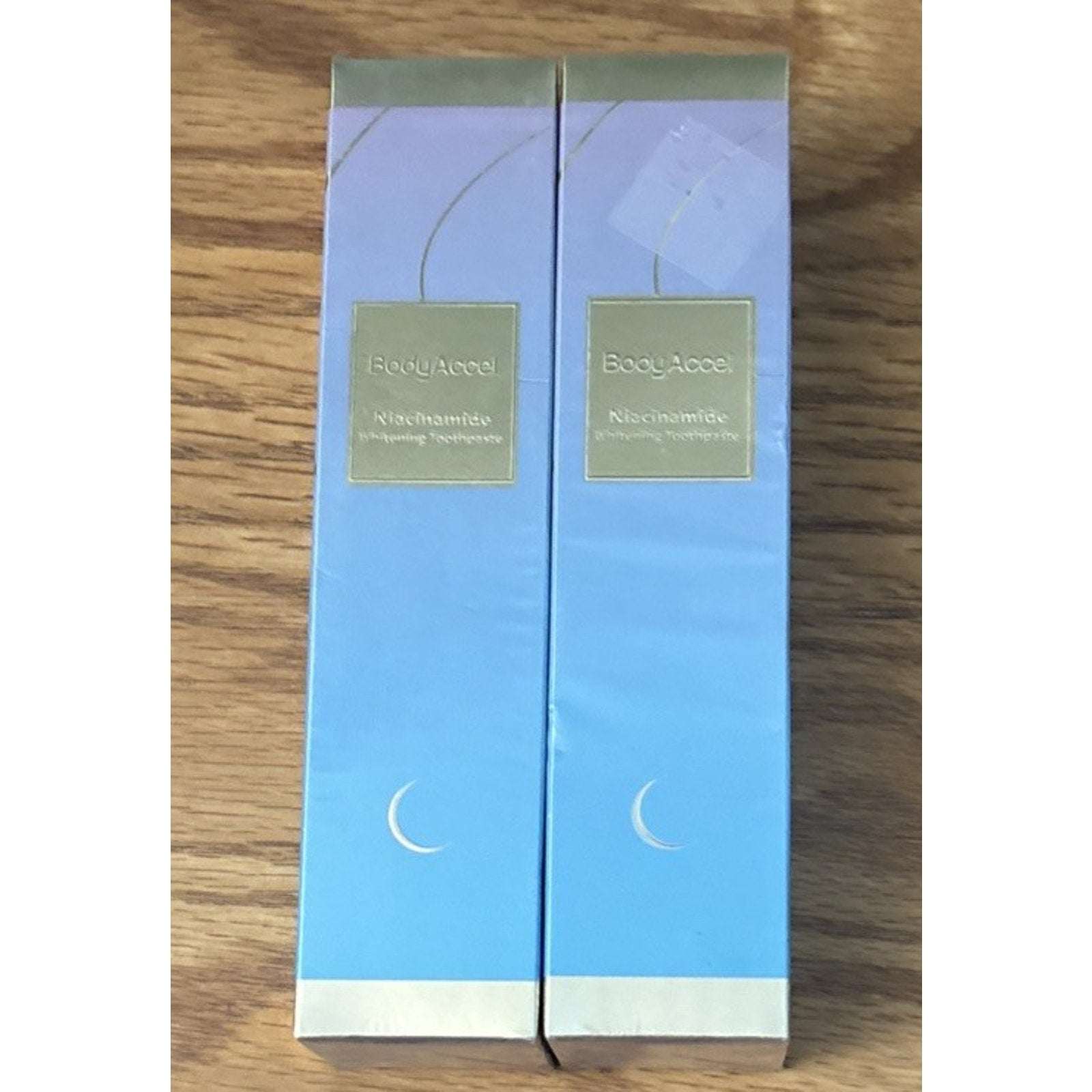 2 Tubes BodyAccel Niacinamide Fluoride-Free Whitening Toothpaste 3.5oz Exp 2028
