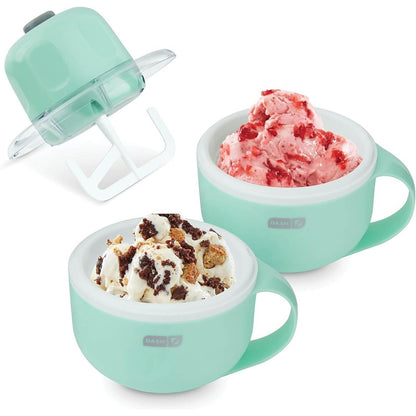 My Mug Ice Cream Maker Machine +Extra Mug 1 Pint Per Mug Aqua Sorbet, Gelato, Fr