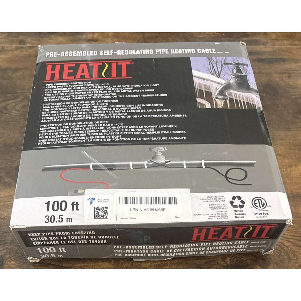 Self Regulating Pipe Heating Cable 100' 120V 3W/Ft Overheat & Freeze Protection