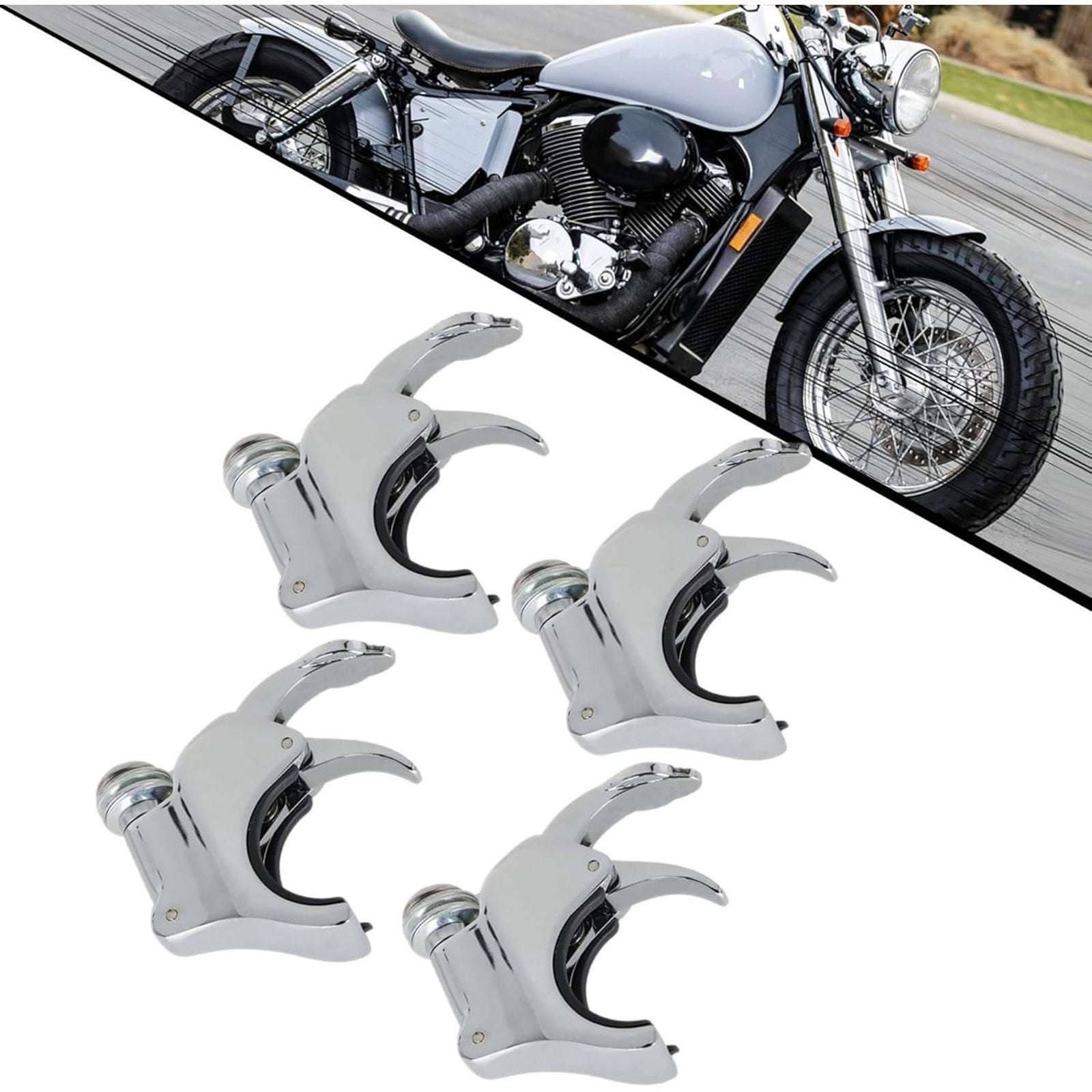 49mm 4PCS Windshield Windscreen Clamps Harley XL1200X, FXBB, FXBR, FXBRS & FXLR