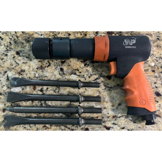 WP WORKPAD 190mm Long Barrel Air Hammer with 4 Piece Chisels - Pre-owned