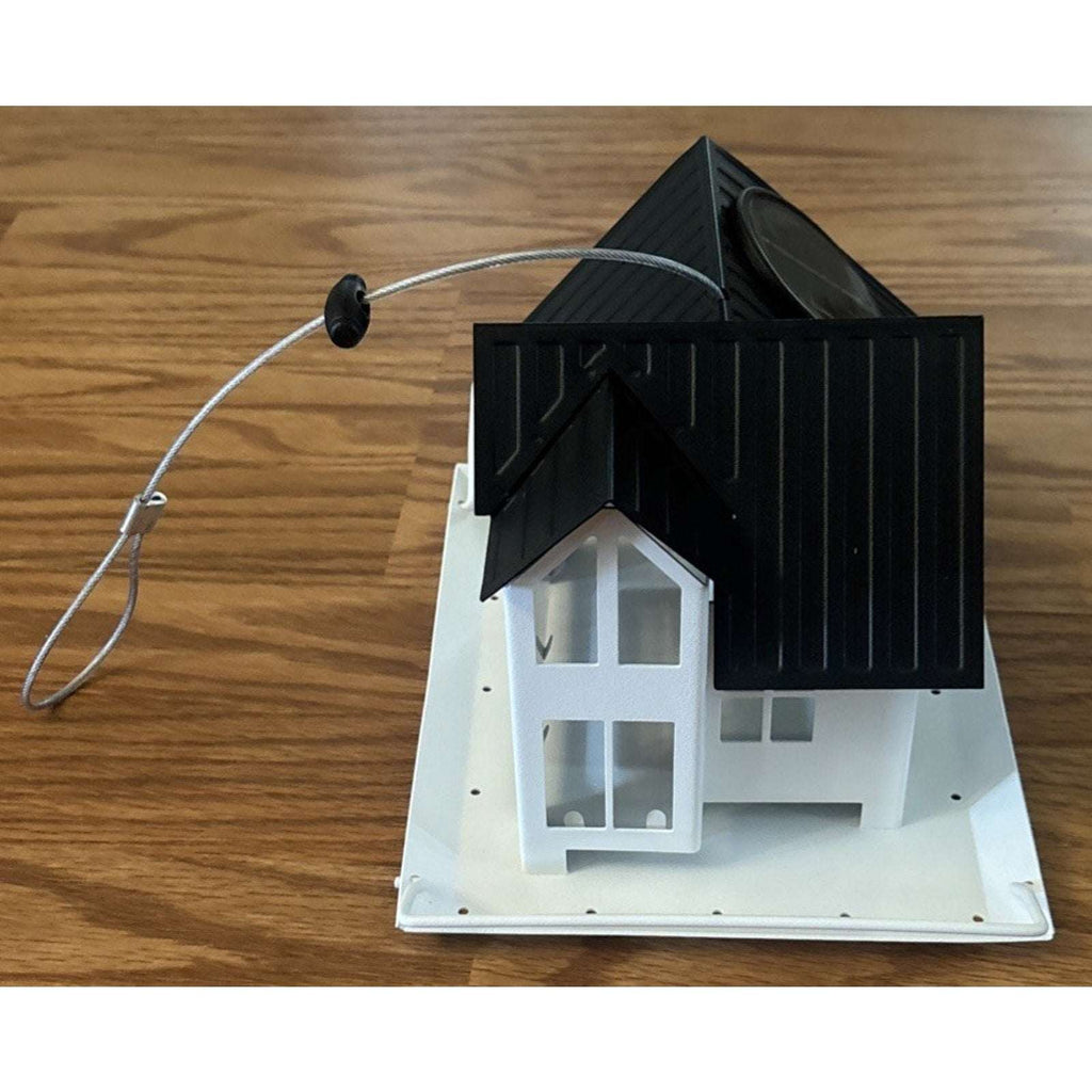 Solar Bird Feeder House Waterproof Hanging All Metal Wild Bird Outdoor Feeder