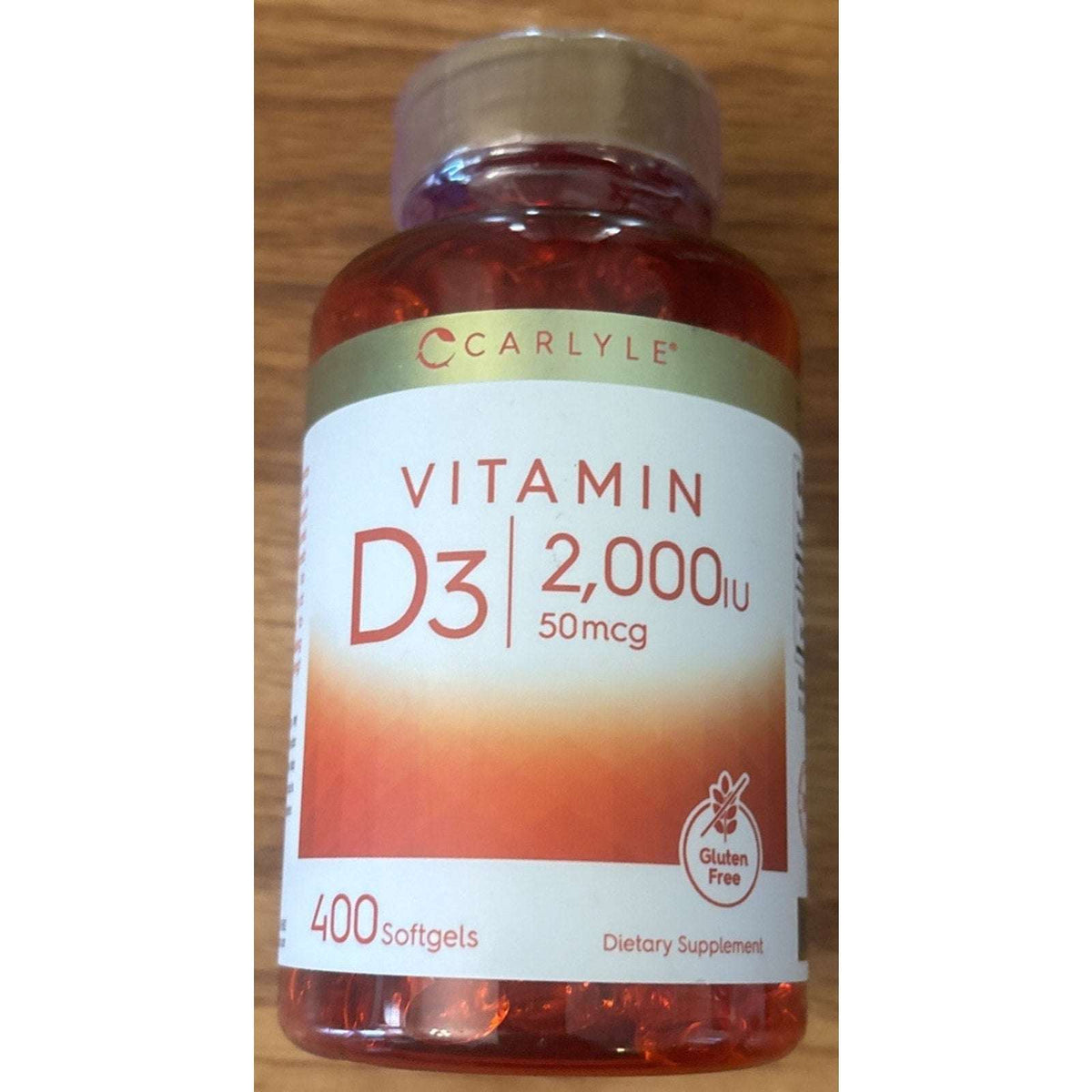 2 Pack Carlyle Vitamin D3 2000 IU Softgels (400ea/800total) Non-GMO Gluten Free
