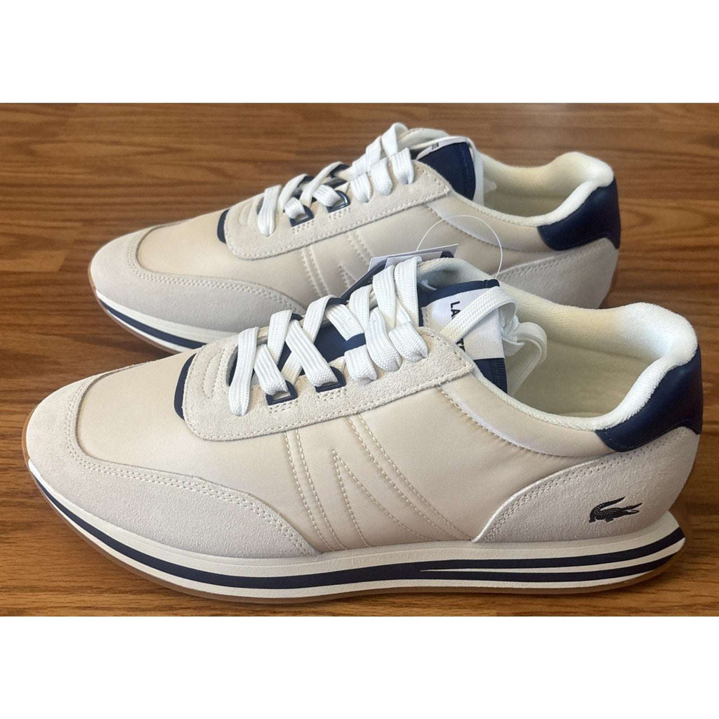 Lacoste L-Spin 223 1 SMA 746SMA0005 Off-White Navy Streetwear Mens Sneakers 11.5