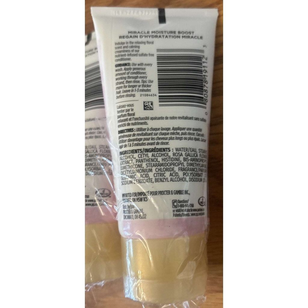 4x Pantene Nutrient Blends Miracle Moisture Boost Rose Water Conditioner 2.5floz