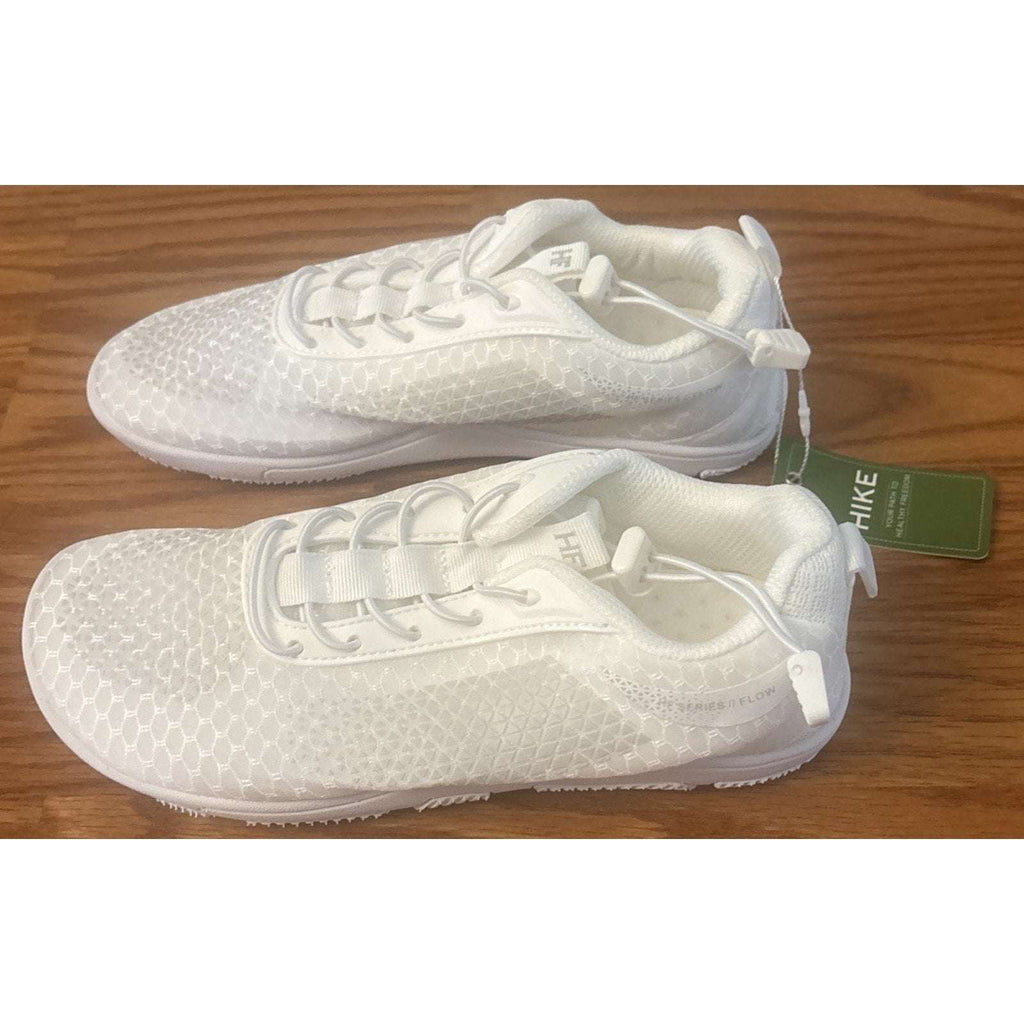 Hike Footwear HF Flow Barefoot Shoes For Foot, Knee & Back White/Gray 7 US
