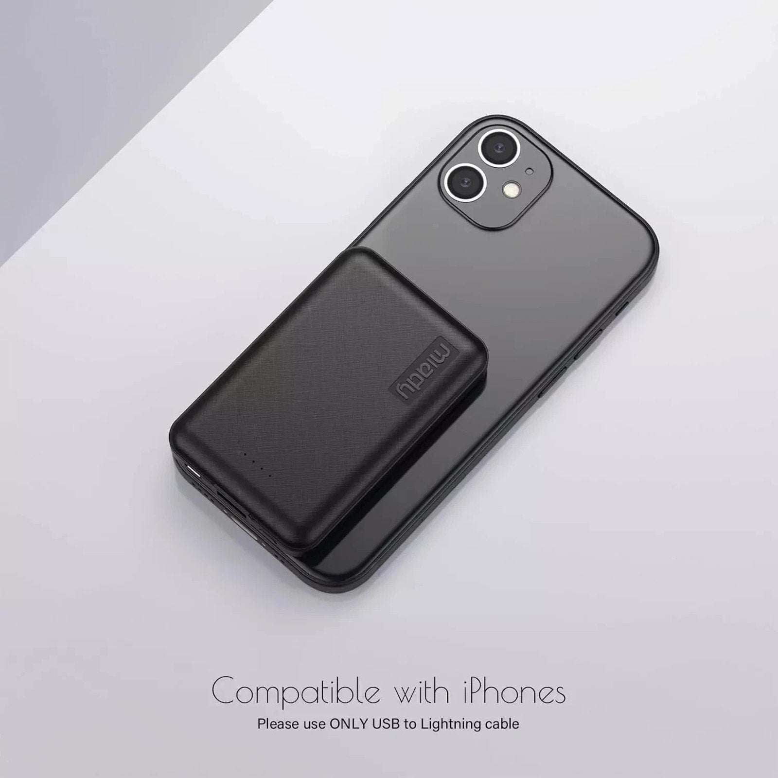 Miady 2-Pack 5000mAh Mini Portable Charger, 5V 2.4A USB-C Output Fast Charging