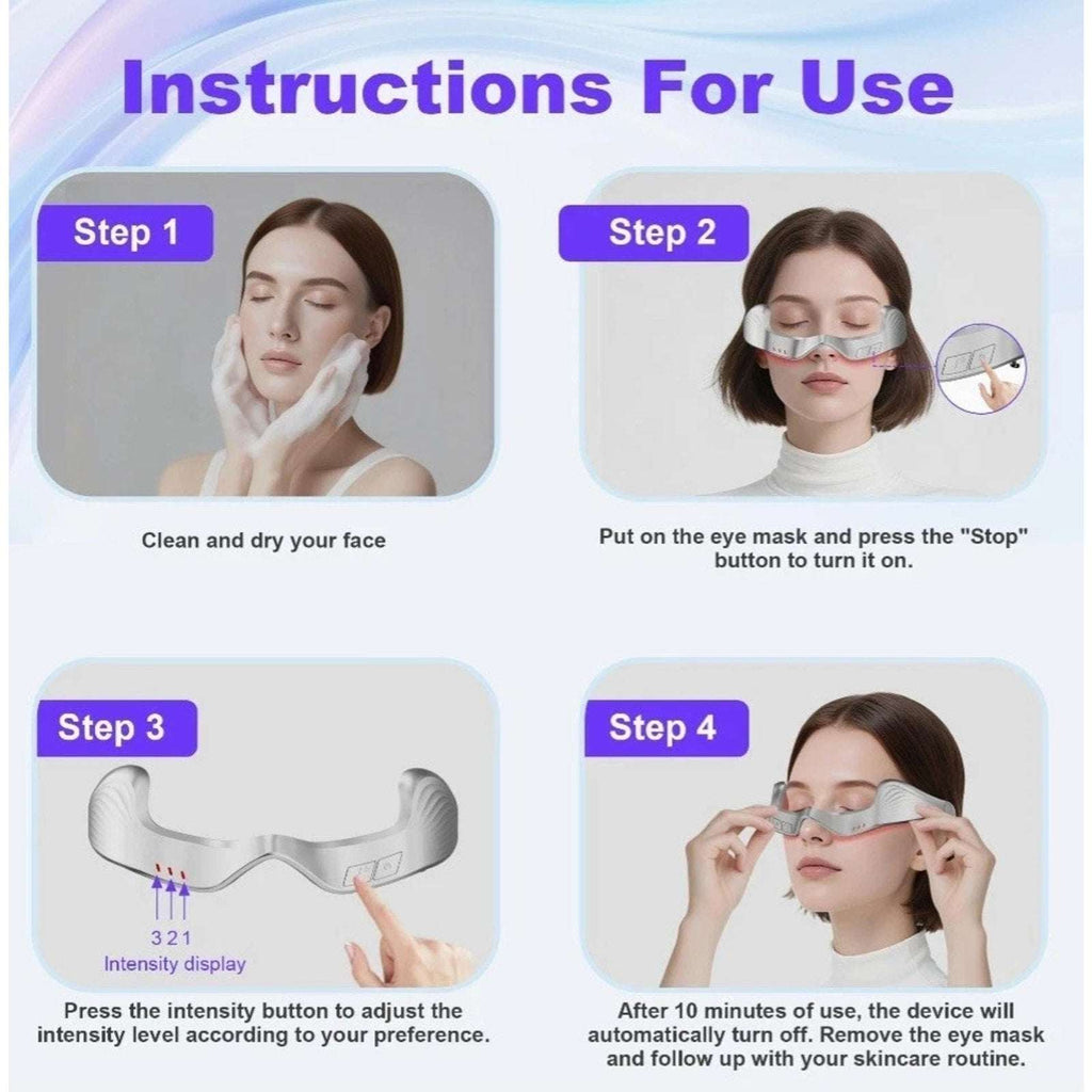PDTVERA Red LED 4D 650nm Under-Eye Red Light Therapy Glasses NL-2212 - NOB