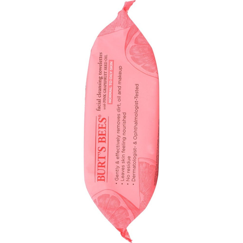 3 Packs Burt's Bees Facial Cleansing Towelettes Pink Grapefruit 90 Total Wipes