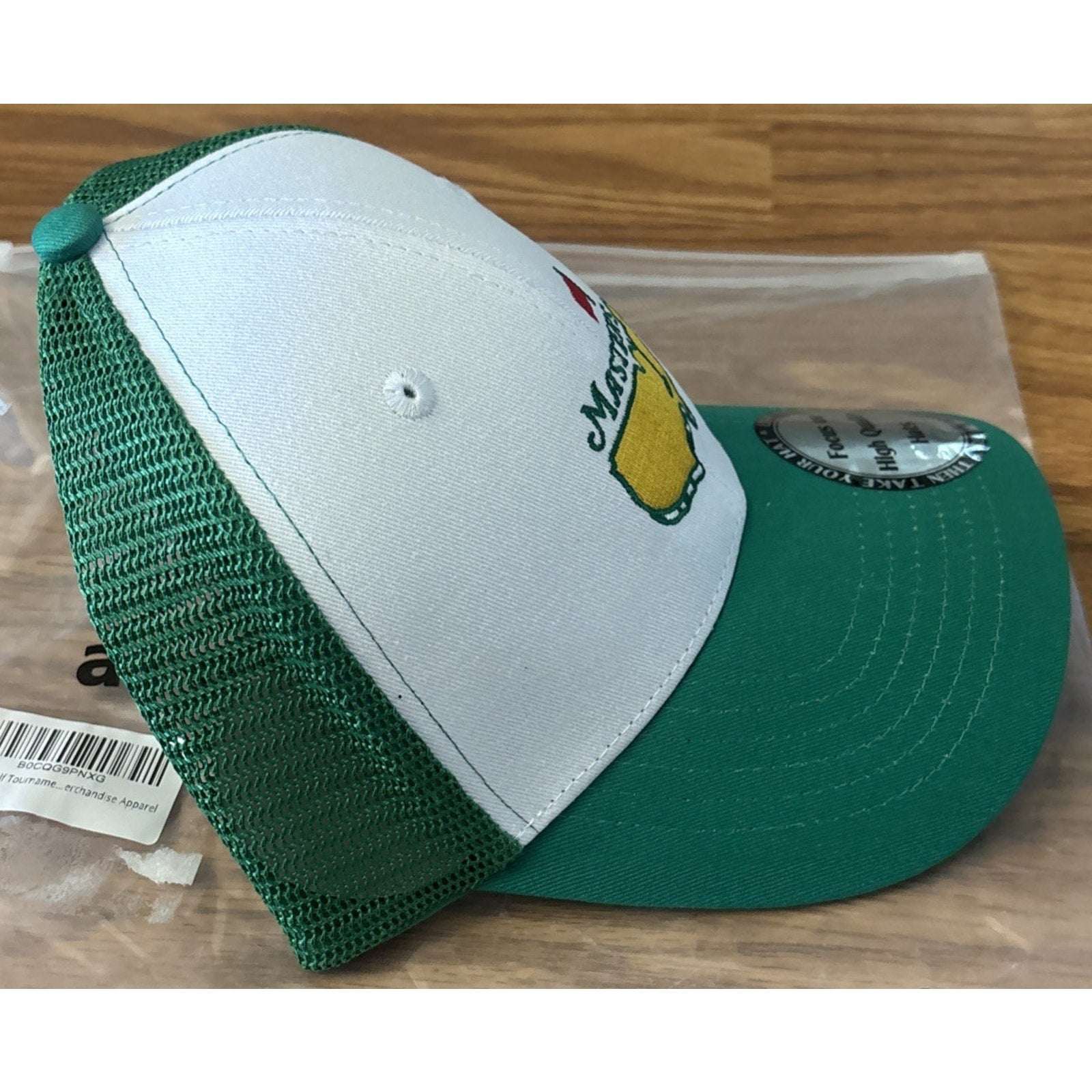 MASTERS LOGO GOLF CAP Mesh Trucker Snapback Hat Augusta Embroidered Green/White