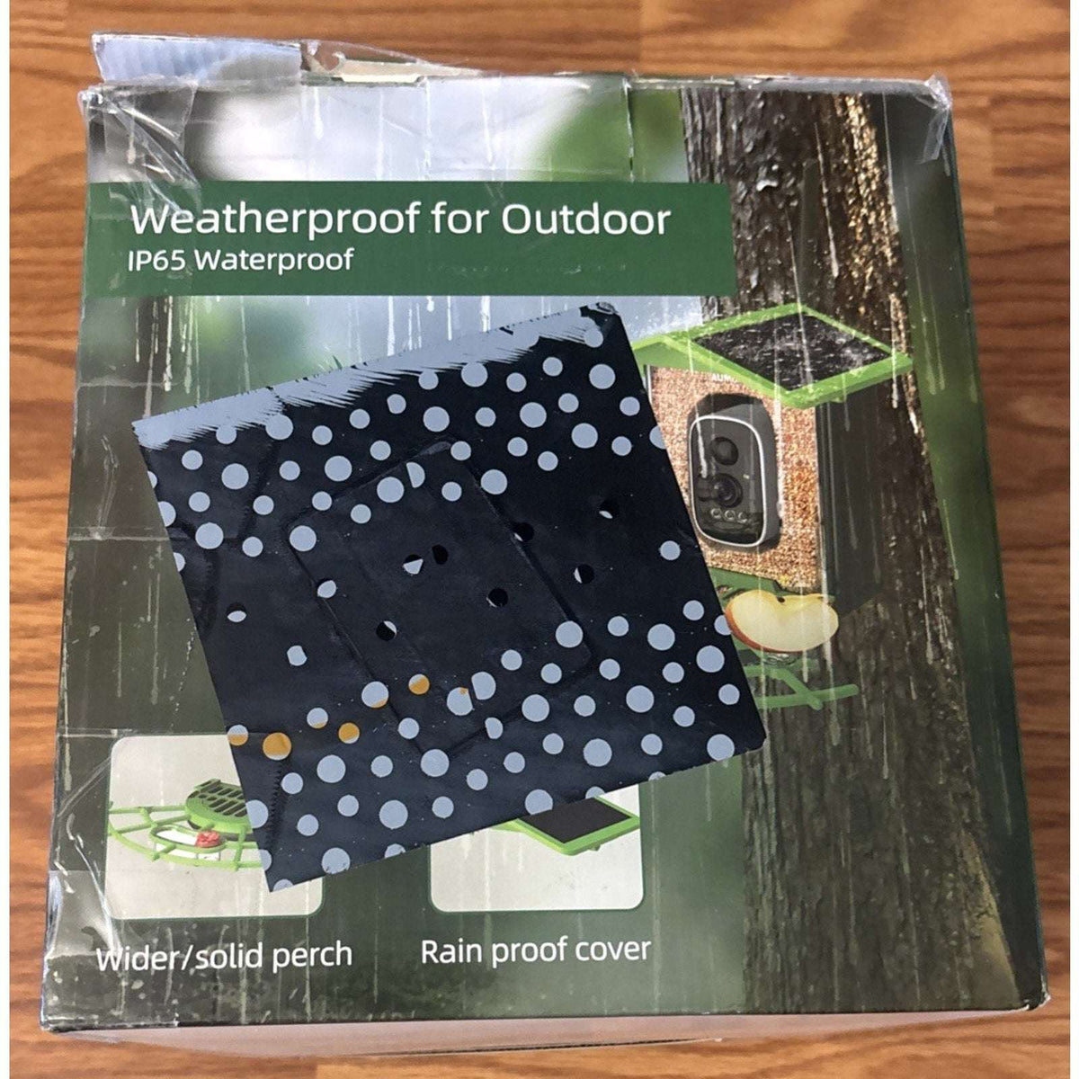 WIFI Solar Powered IP66 Smart Bird Feeder 2K HD Video Camera, Mic & AI Indentify