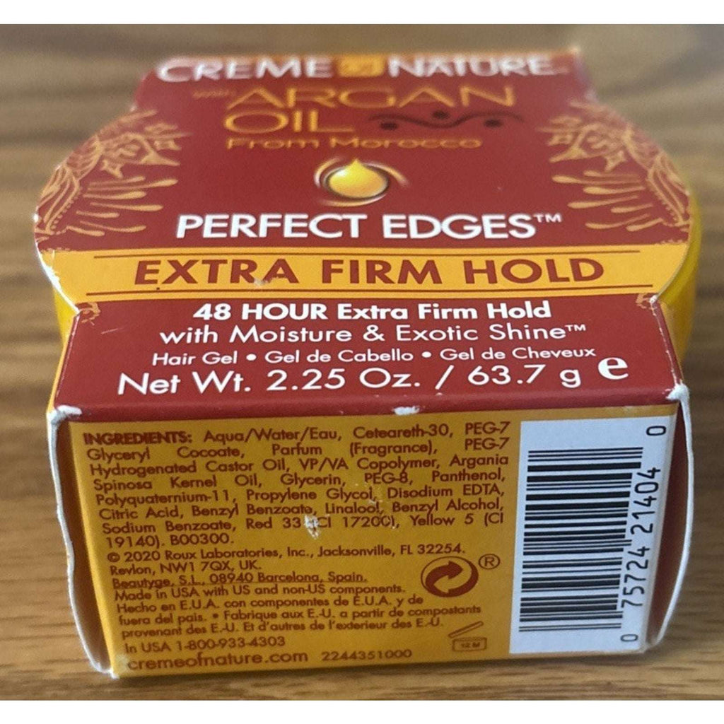 Creme Of Nature Perfect Edges Argan Oil 48 HR Extra Firm Hold Hair Styling Gel