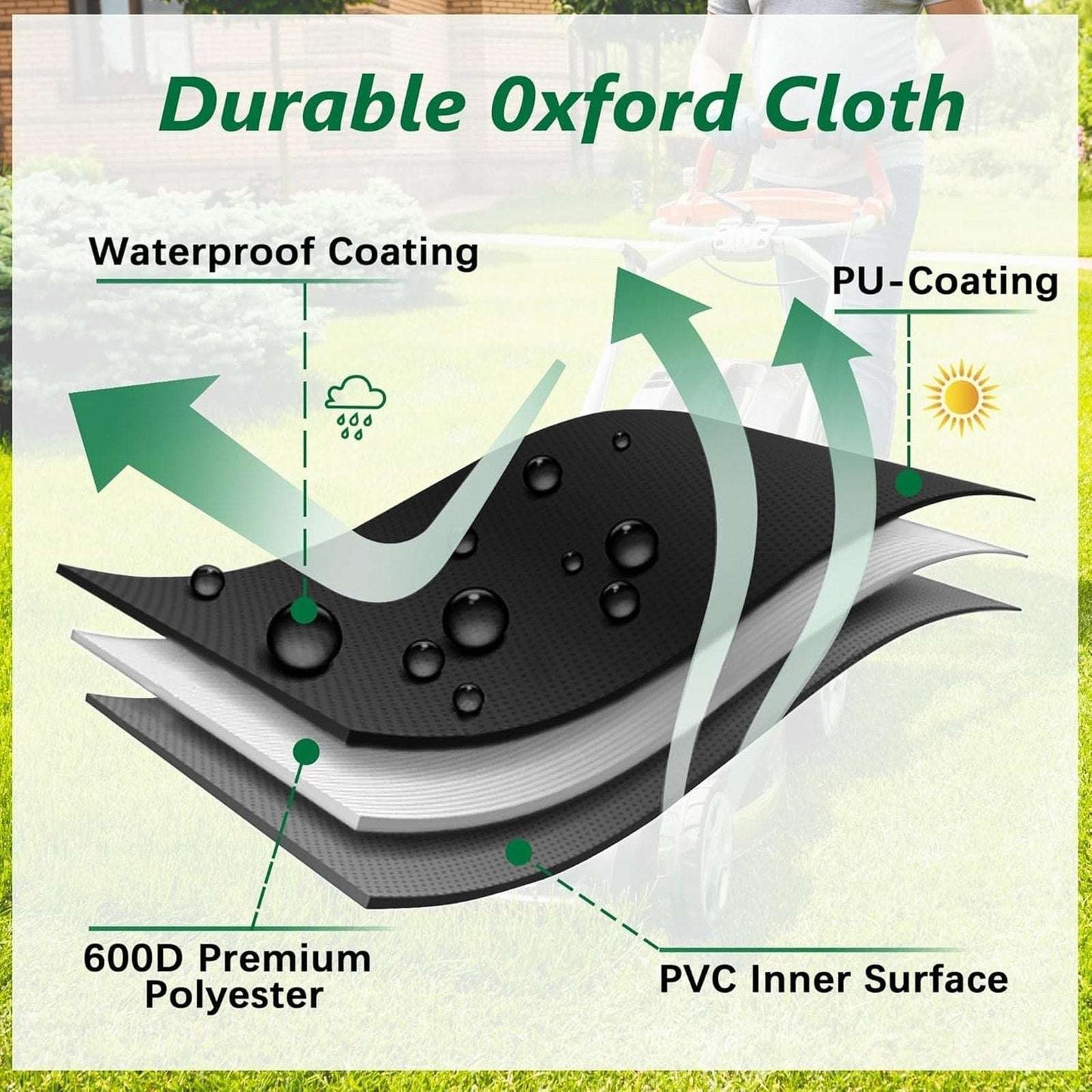 Himal Universal Zero Turn Mower Cover, Heavy Duty Waterproof Up to 60" Deck UV P