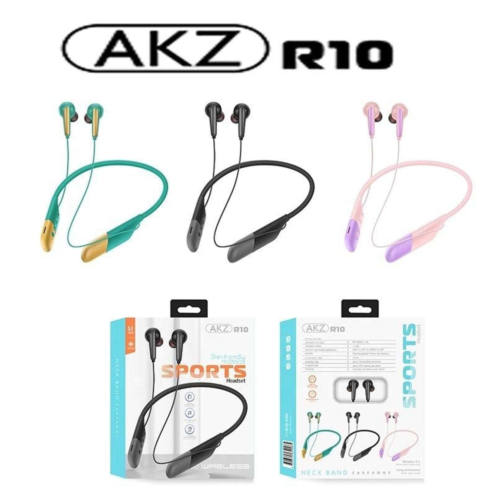 Bluetooth Headphones Neckband, Retractable Headset Wireless Sports Earbuds Noise