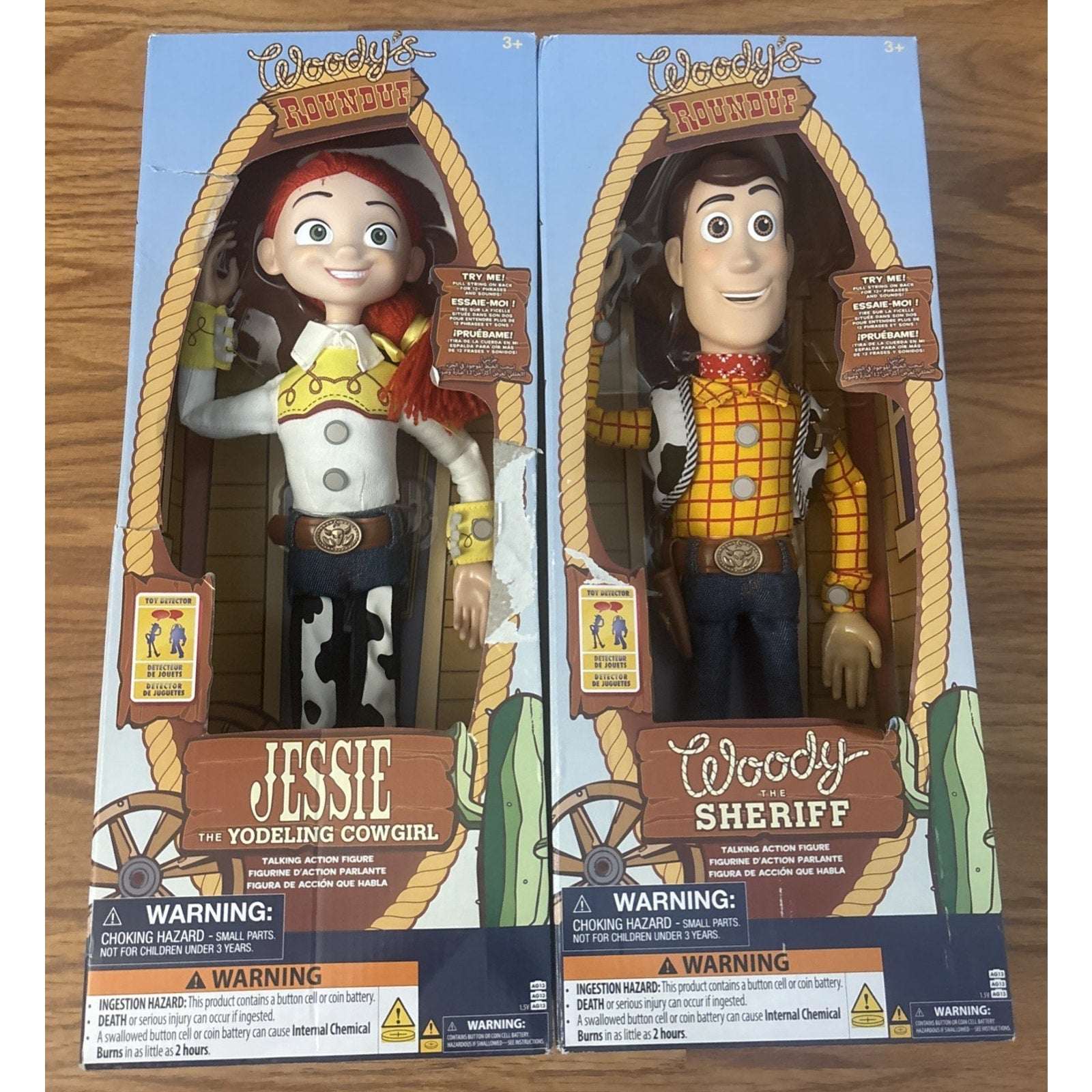 Disney Pixar Toy Story Talking Woody's Roundup Woody & Jessie Cowgirl Doll 15''