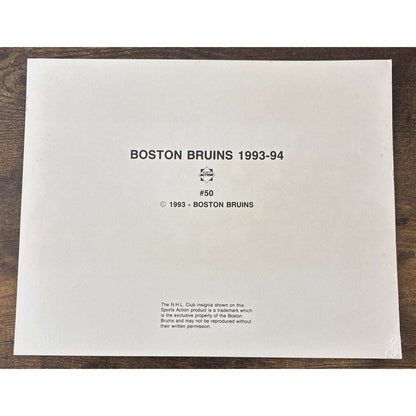 NHL Boston Bruins 1993-94 Team #50 Game Sport Action Color 8x10 Photo Picture