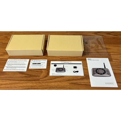 Wuloo S600-P2 Full Duplex Two Way Audio Wireless Intercom System 5280ft Range