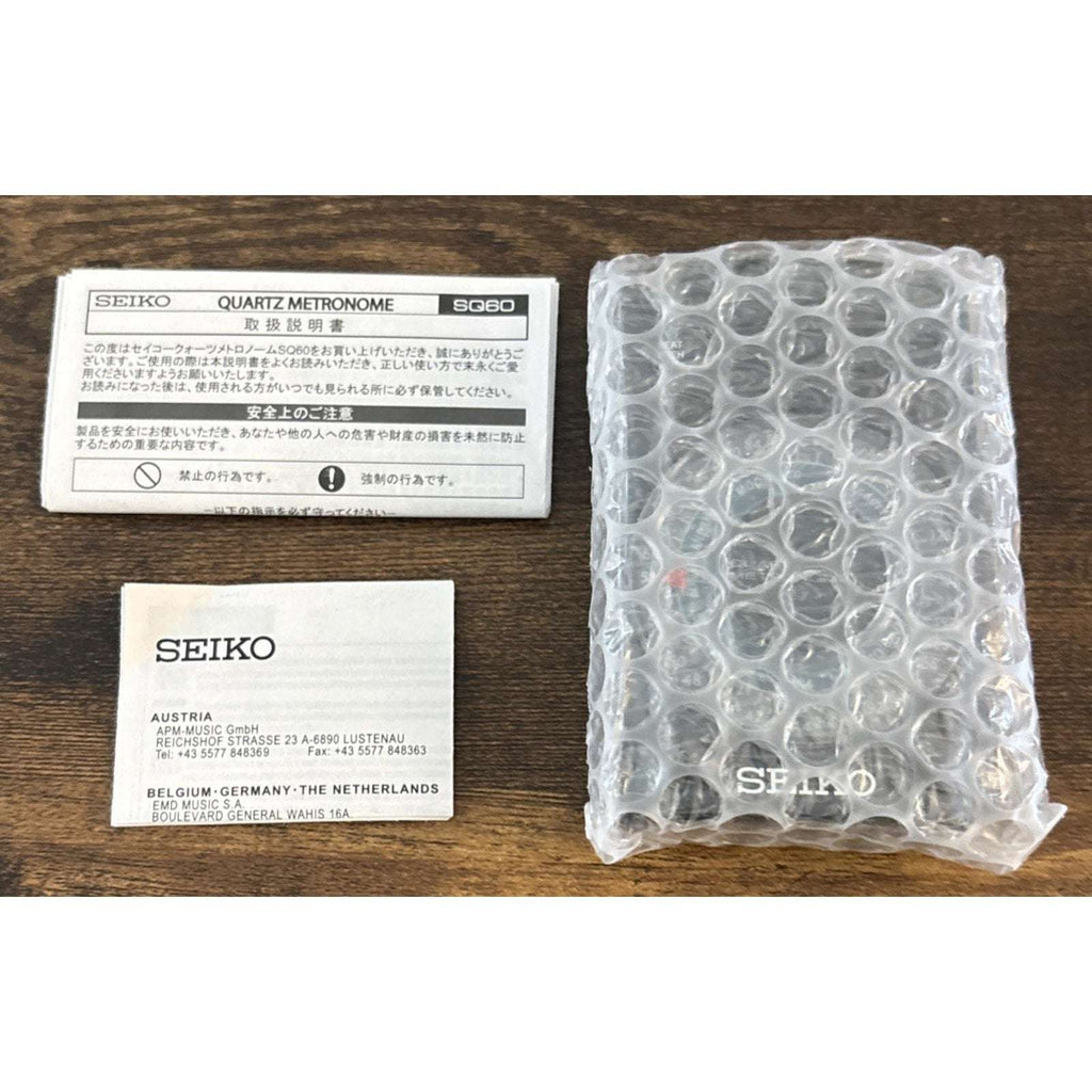 SEIKO ‎SQ60 Quartz Metronome Black Acoustic Sound Dial Type Audio Equipment