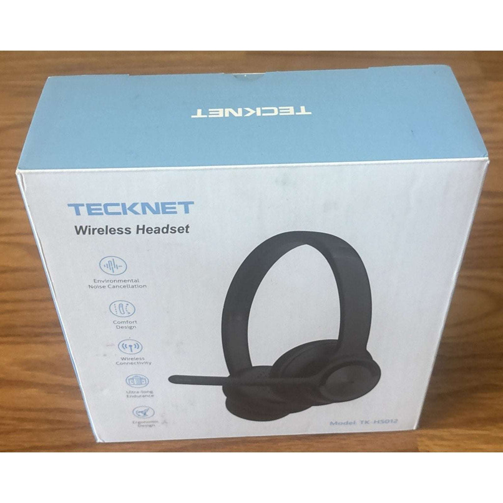 TECKNET Wireless Rechargeable Bluetooth Headset w/ Noise Cancellation TK-HS012