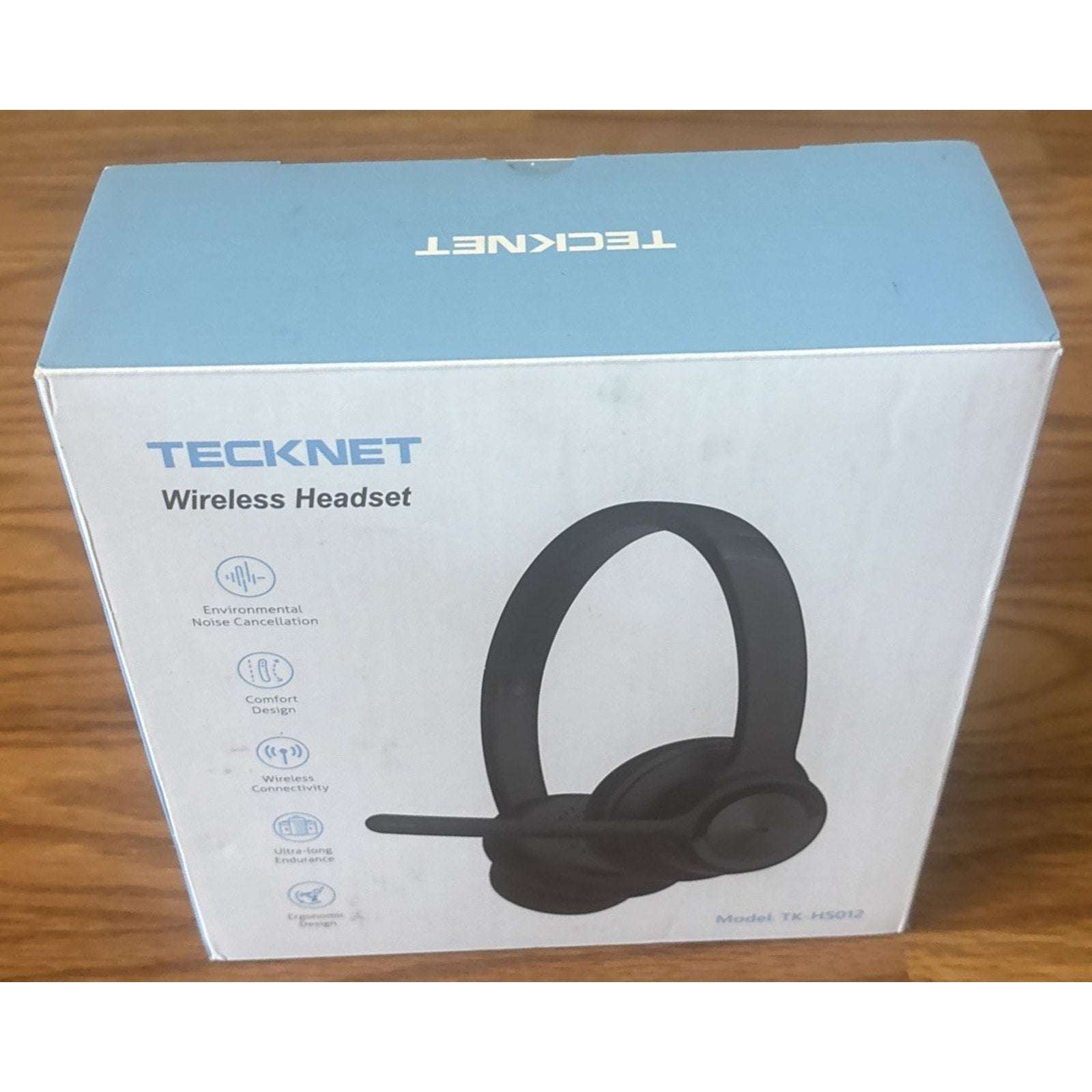 TECKNET Wireless Rechargeable Bluetooth Headset w/ Noise Cancellation TK-HS012