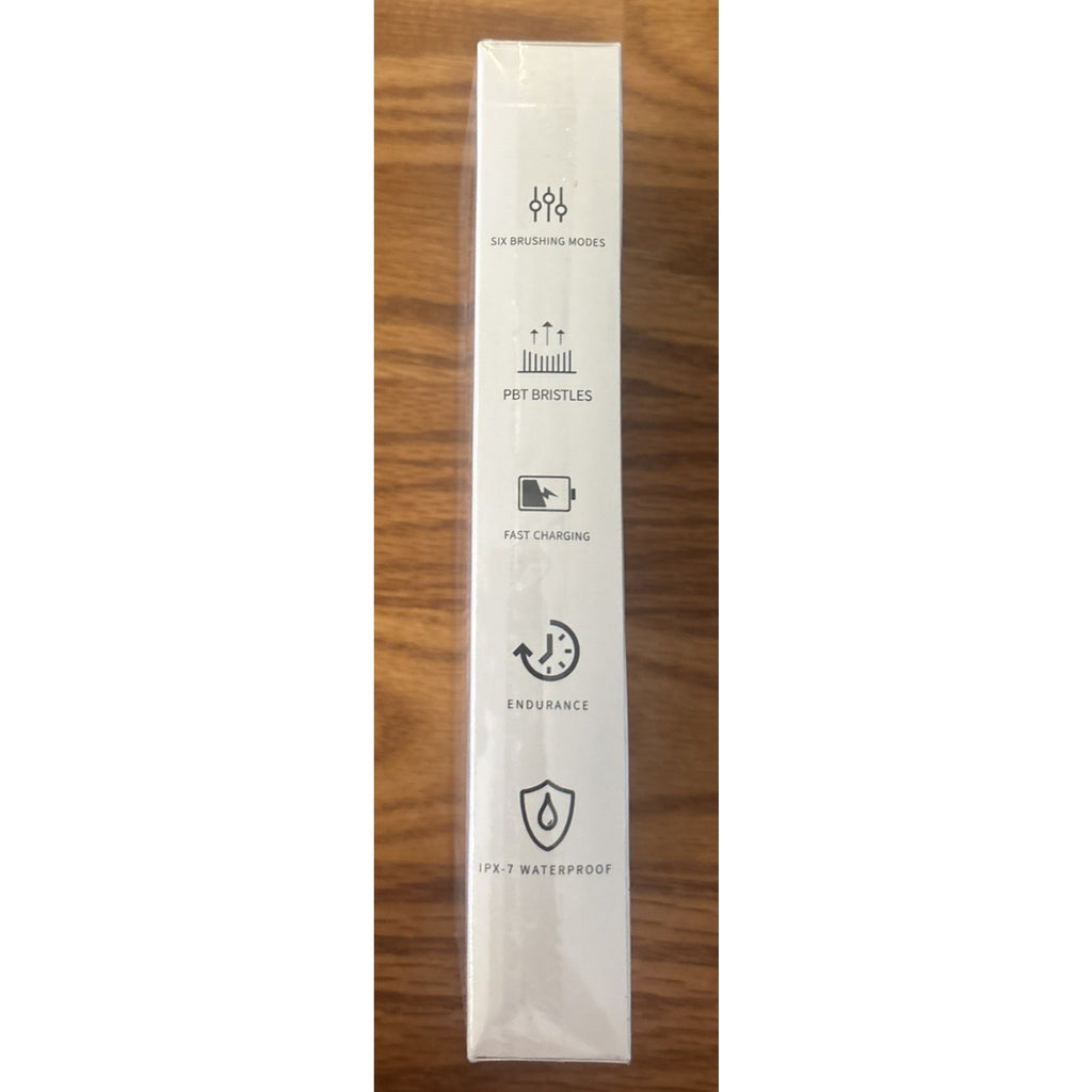 X-2 Sonic Electric Toothbrush, White, 6 Modes, 4 Heads, IPX7, USB Rechargeable