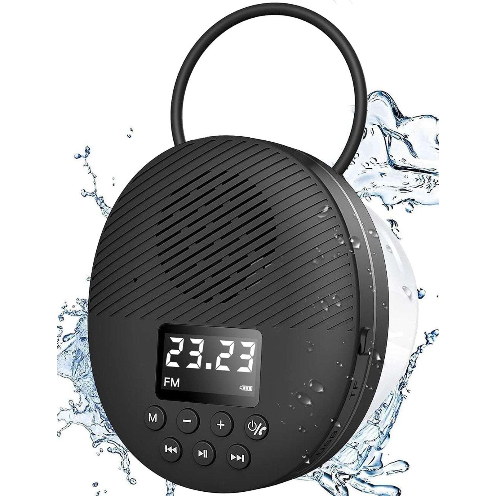 AGPTEK Bluetooth 5.0 Waterproof Wireless FM Radio Speaker Rechargeable Model S2