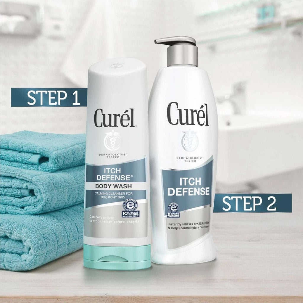 Curel Itch Defense Daily Calming Body Wash Soap-Free for Dry, Itchy Skin 10floz