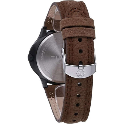 Timex T47012 Indiglo Expedition Metal Field Brown Leather Strap Watch WR50M 40MM