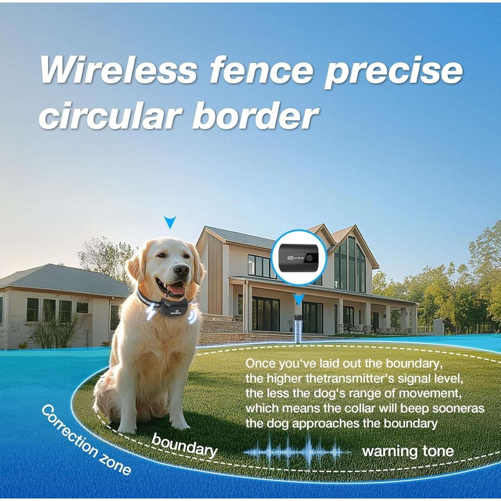 2 Dog Electric Fence InGround Pet Containment System Waterproof Training Collars