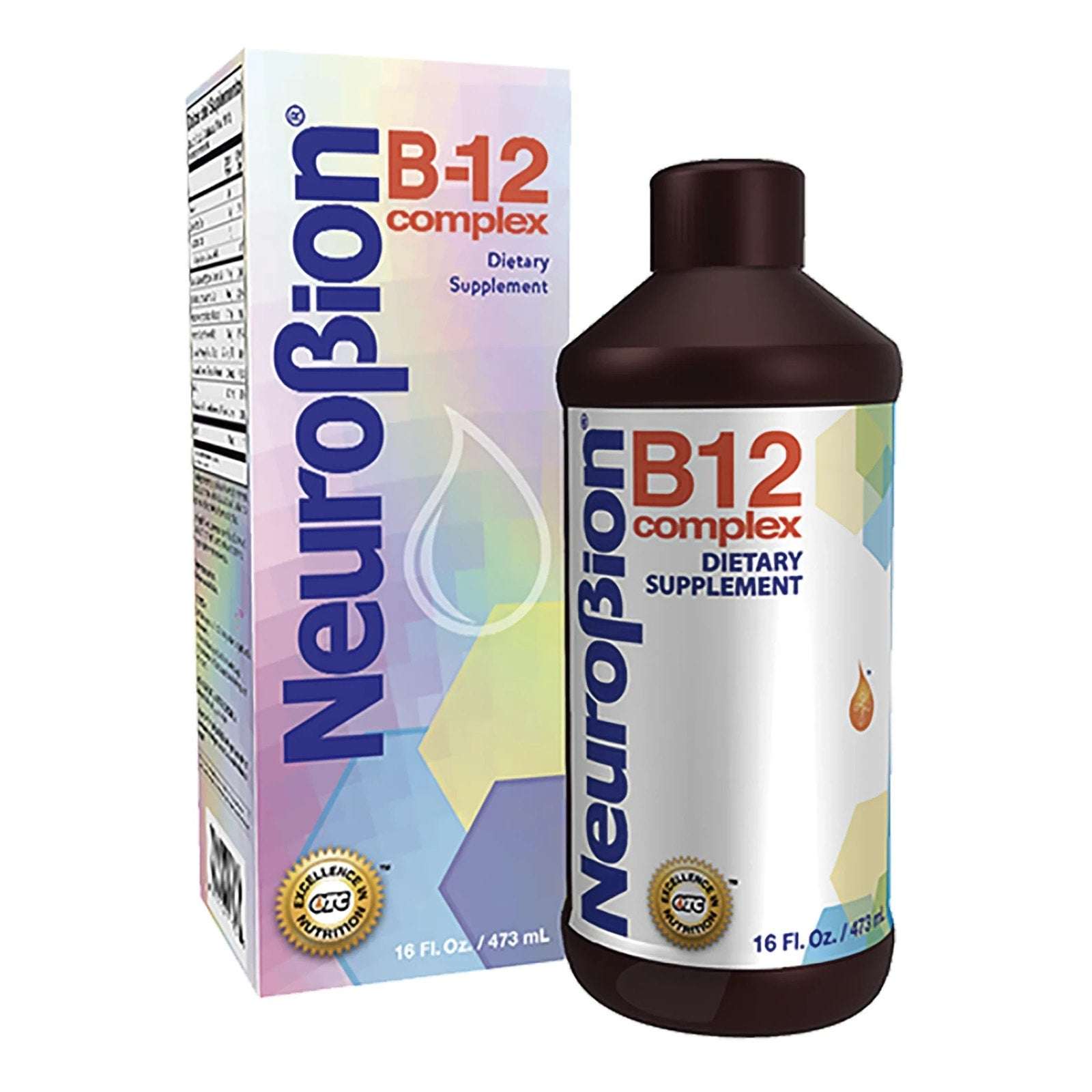 Neurobion B12 Complex Liquid Metabolism and Energy Supplement Vitamins, 16 fl oz