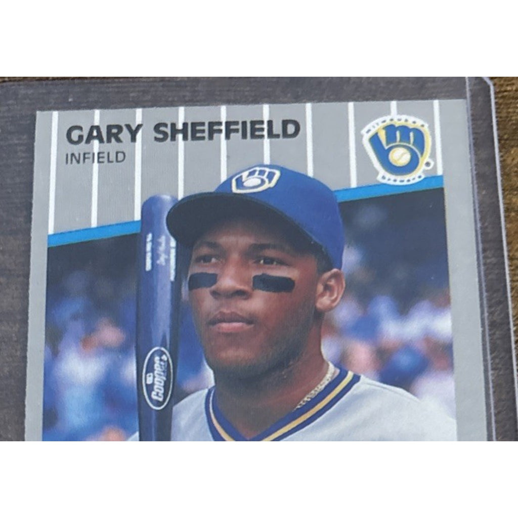 1989 FLEER #196 GARY SHEFFIELD - BREWERS - From Pack to Sleeve - MLB Baseball