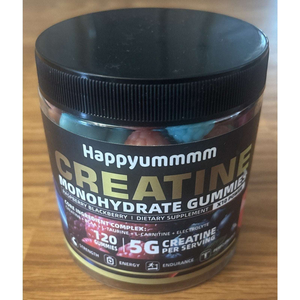 2x Happyummmm Creatine Monohydrate Gummies 5g Variety 120ct (240 Total) Exp 7/27