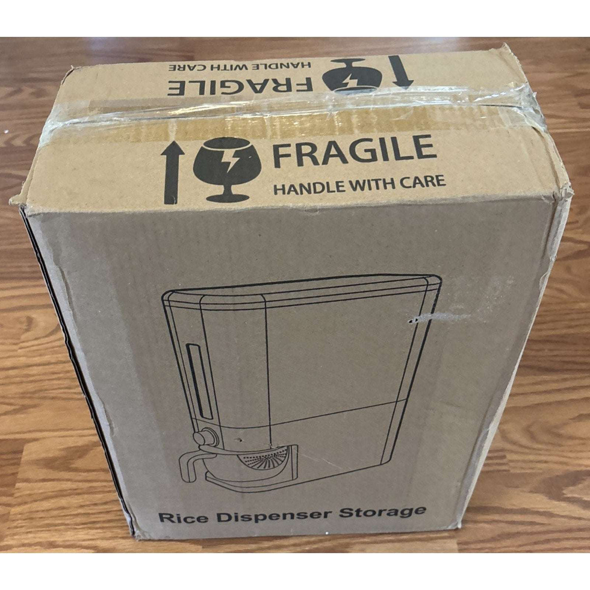 25lbs Rice Dispenser w/ Measuring Cup & Built-in Fresh Box Moisture/Insect Free