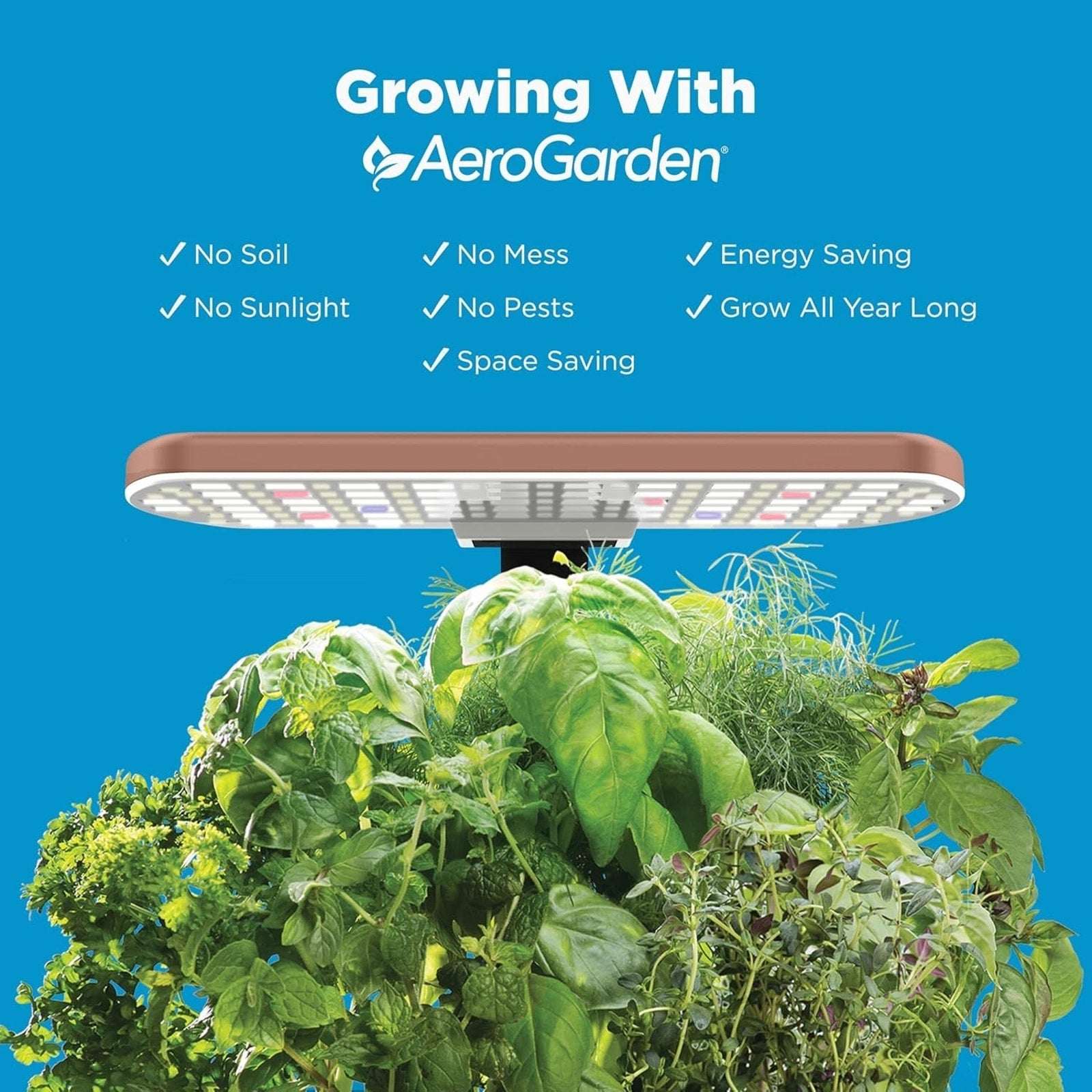 AeroGarden Harvest Indoor Soil-Free Garden Hydroponic System with LED Grow Light