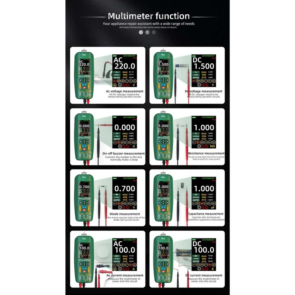 BSIDE O1 Handheld Digital Oscilloscope Graph Multimeter Current Voltage Tester