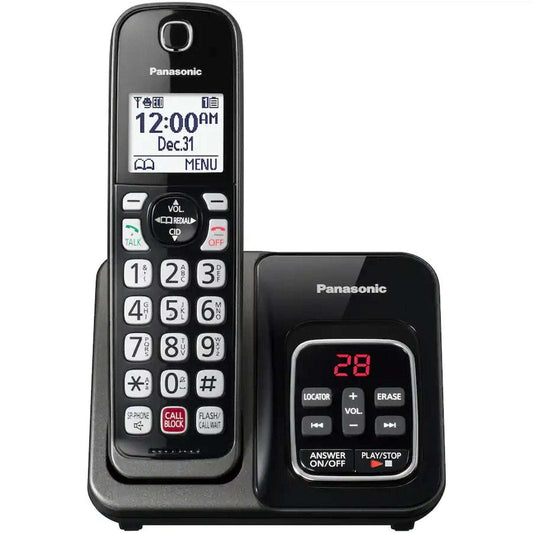 Panasonic KX-TGD830M Cordless Phone w/ Answering Machine, Call Block, Expandable