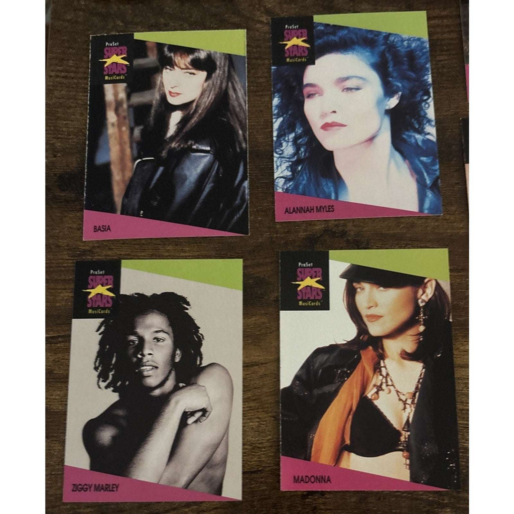 1991 Pro Set Super Stars Music Cards Lot of 43 Ziggy Marley Madonna U2 INXS ++