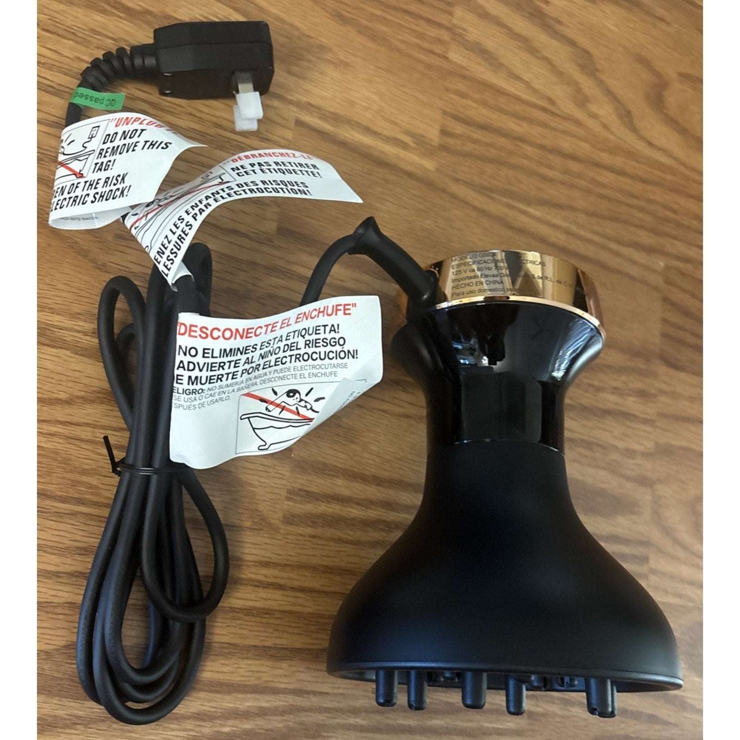 Bellissima Italia Diffon Hair Blow Dryer Diffuser for Curly Hair Rose Gold G5604