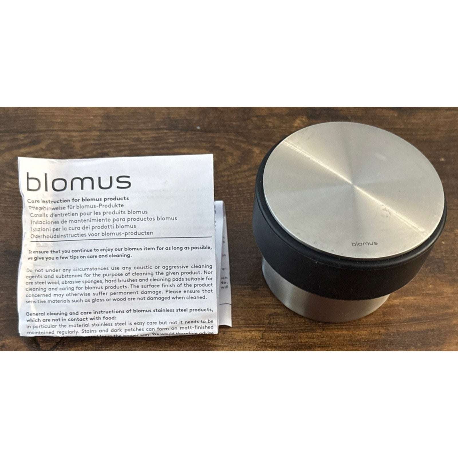 Blomus Door Stop 2kg Stopper for Heavy Door 9cmx7cm Stainless Steel/Rubber 68306
