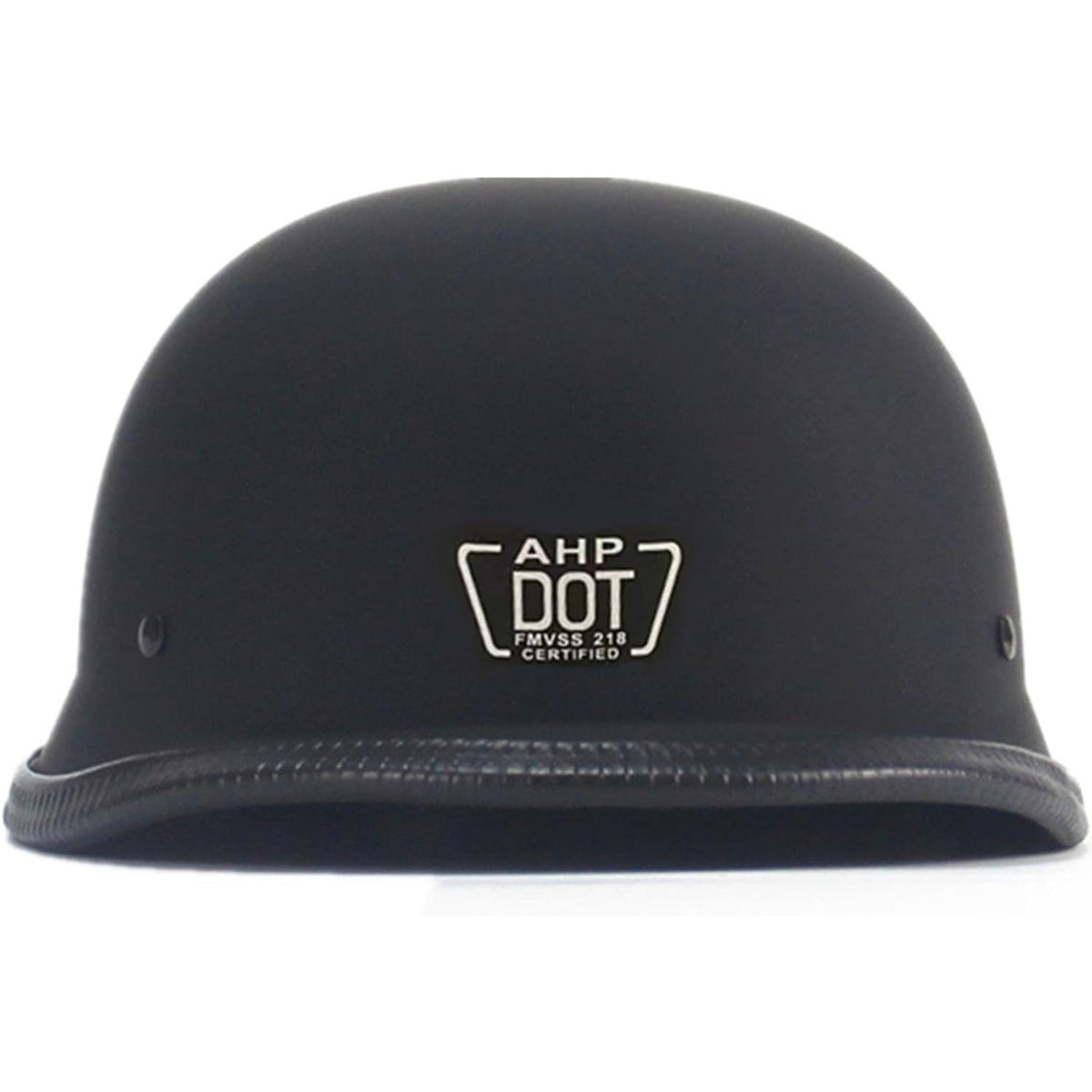 German Style Motorcycle Half Helmet Open Face Retro XL Matte Black DOT Approved