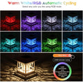 6-Pack RGB & Warm White LED Solar Powered Waterproof Fence Deck Post Cap Lights