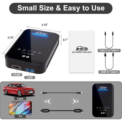 MMB PLUS 3rd Multimedia Wireless CarPlay Android 11 AI Video Box 4+64GB HDMI Out