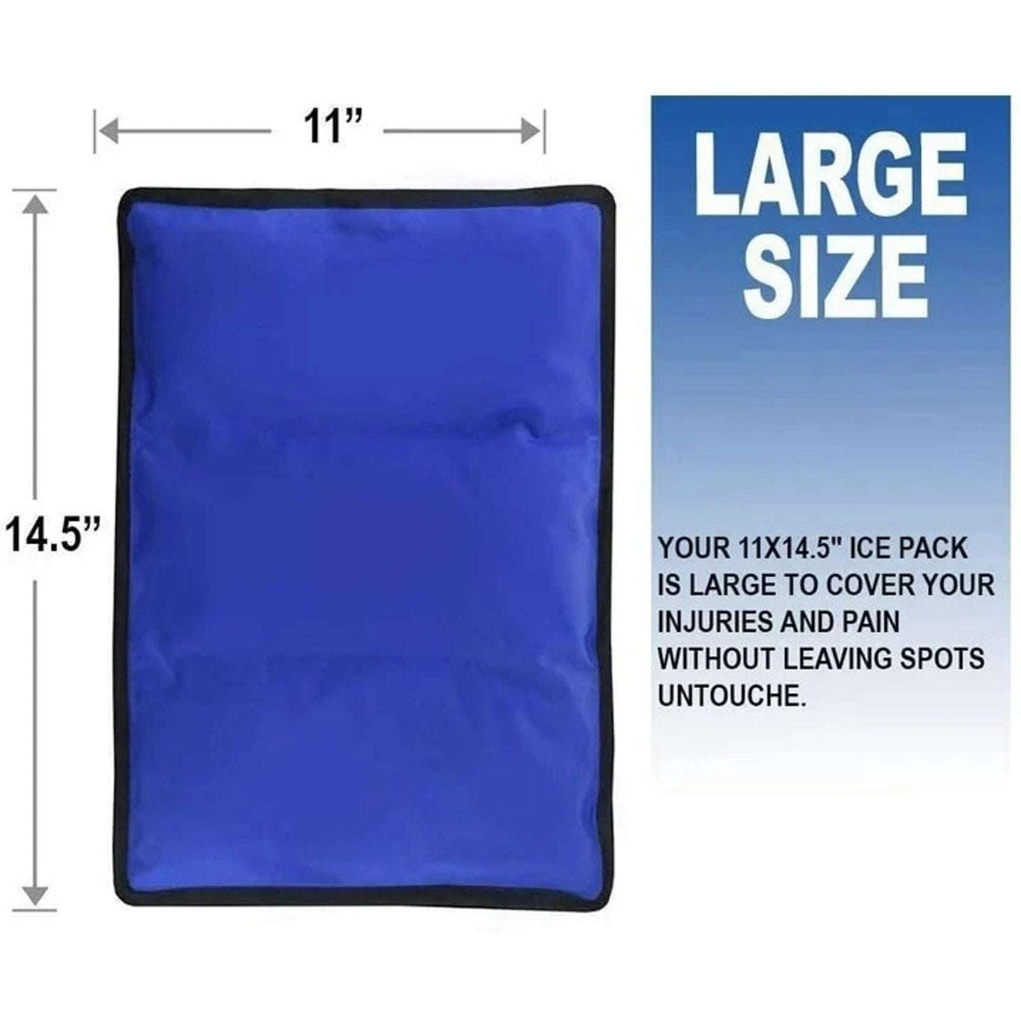 Rester's Choice Reusable Gel Ice Pack for Hot & Cold Therapy 11x14.5" Flexible