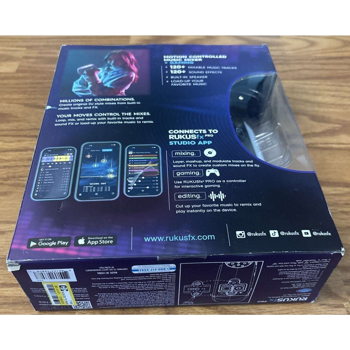 RUKUSfx Pro Motion Controlled Music Mixer + Gaming 120+ Tracks BeatSnap Tech
