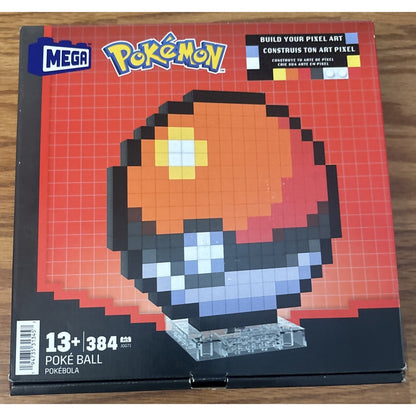 MEGA BLOKS Pokemon POKE BALL Pixel Art 384PC Building Toy Set JGG71 Retired 2025
