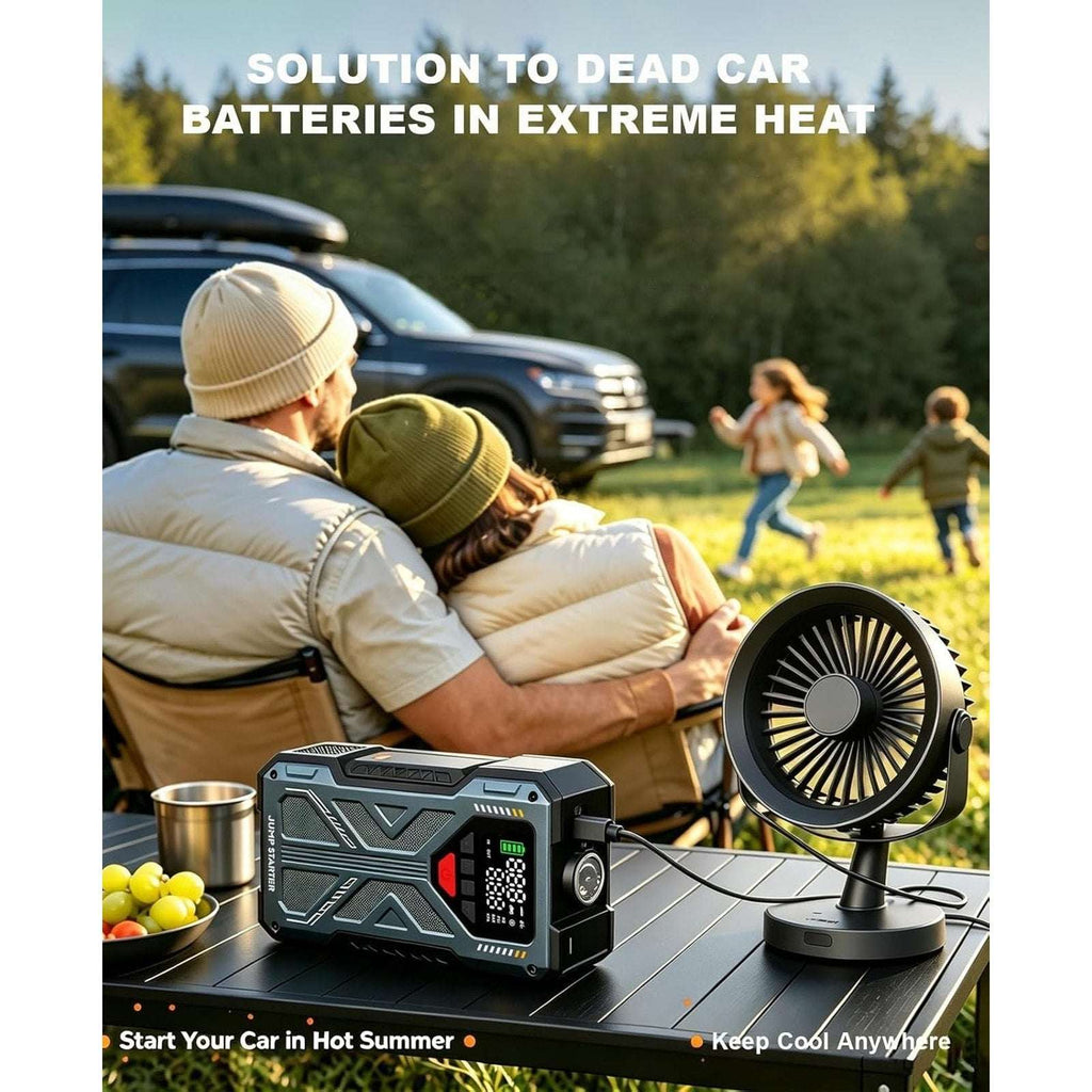 Portable Car 4000A 12V Battery Jump Starter, TPM, 150PSI Inflator, Power Bank +