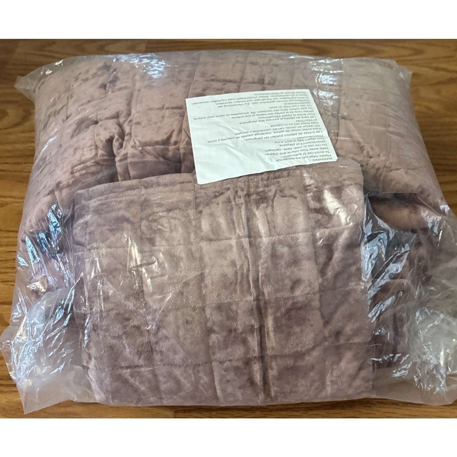 RECYCO Luxury Velvet Quilt Set Full Queen Size Bedding Ultra Soft in Dusty Mauve