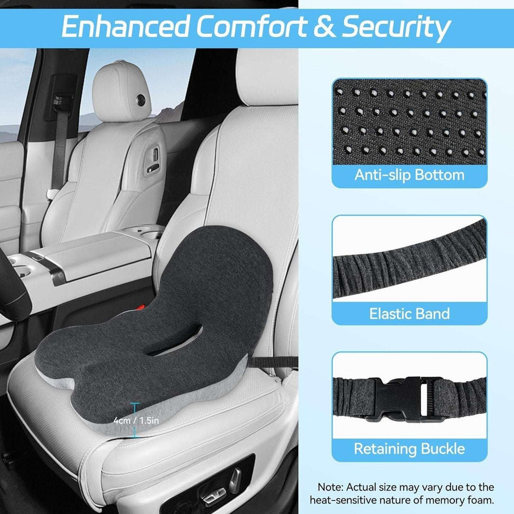 Ergonomic Semi Truck Trucker Seat Cushion for Long Sitting with Lumbar Support