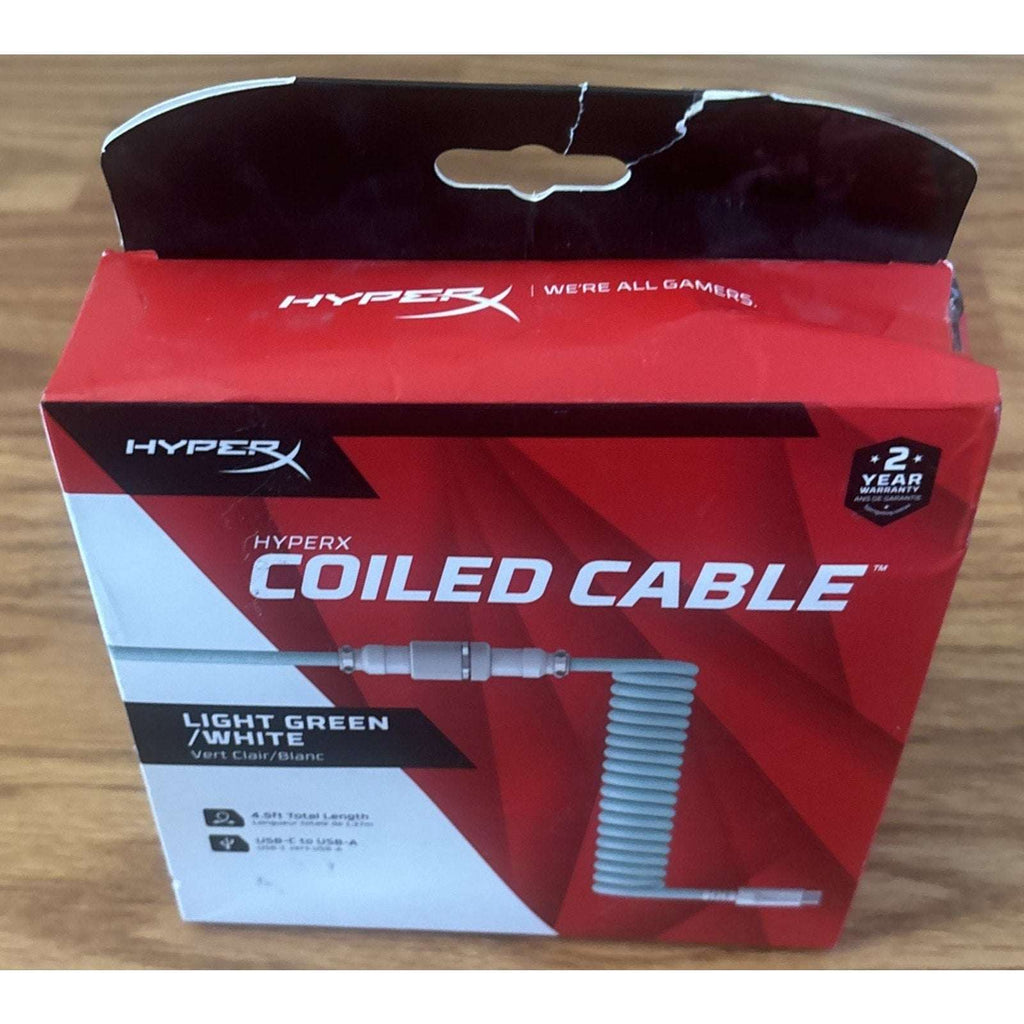 HyperX Coiled USB-C to USB-A Mechanical Keyboard Cable w/ Aviator - Light Green