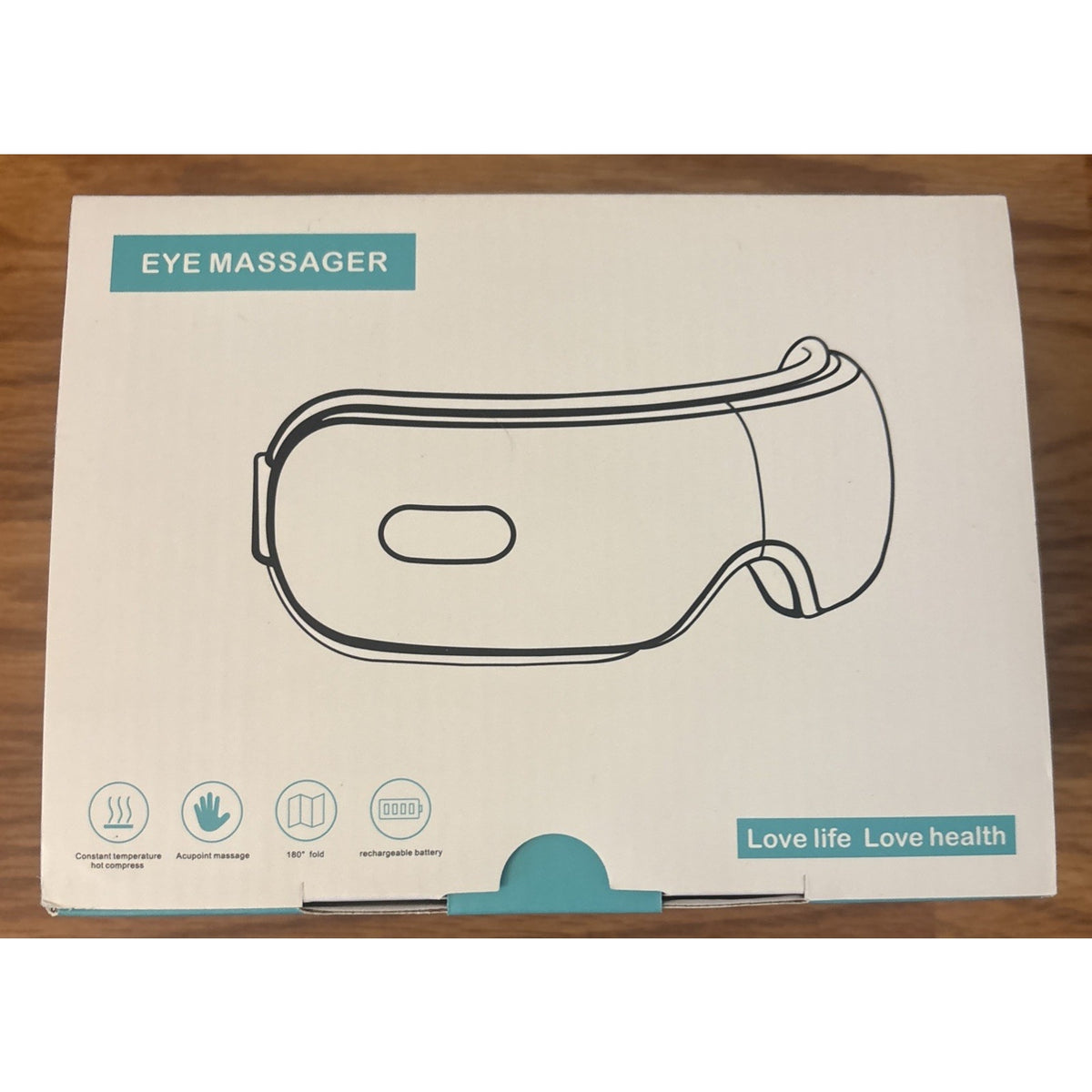 Wireless Eye Massager with Heat, Built-in Bluetooth Music USB Recharge Vibration